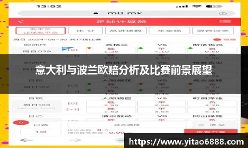 意大利與波蘭歐賠分析及比賽前景展望